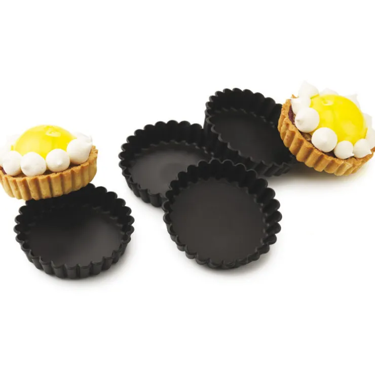 Exoglass 12 tartelettes rondes cannelées 11 cm-Cerf Dellier Outlet