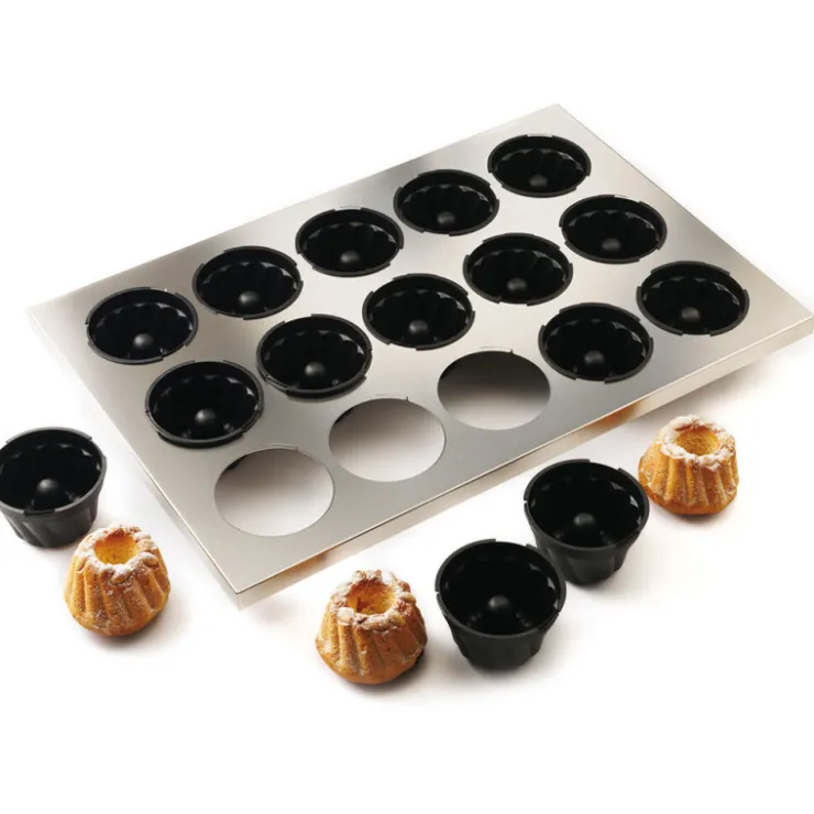 Exoglass plaque inox de 15 kouglofs 9 cm-Cerf Dellier Discount
