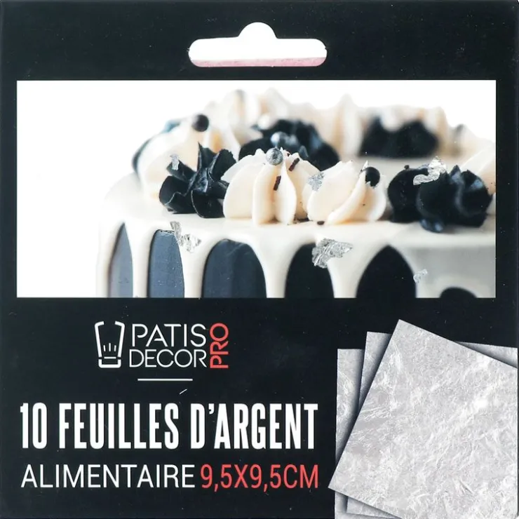 Feuilles d'argent alimentaire (x10)-Cerf Dellier Hot