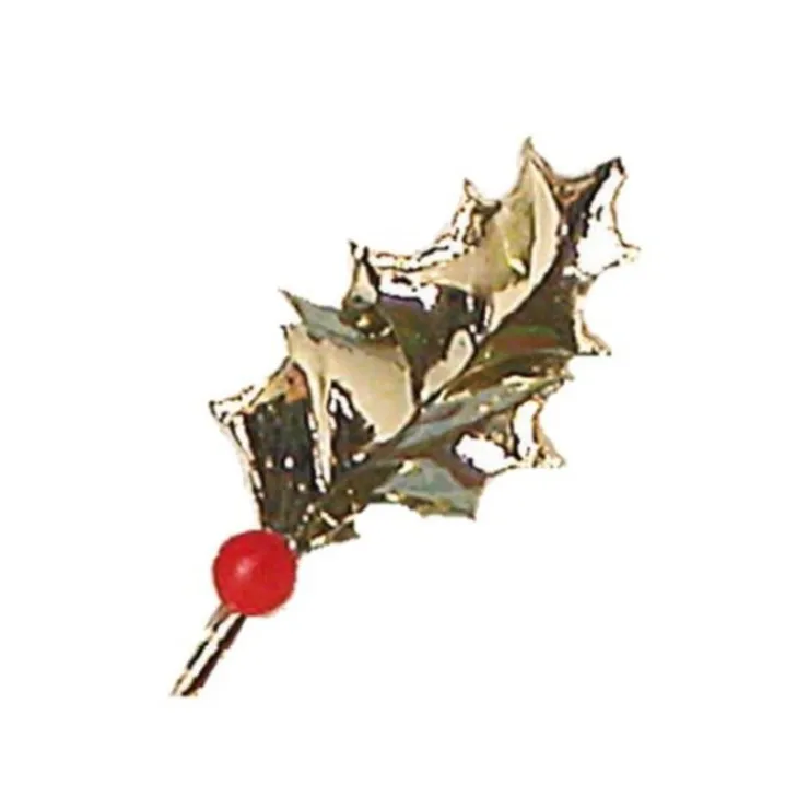 Feuilles de houx dorées (x144)-Cerf Dellier Sale