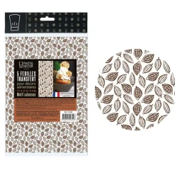 Feuilles transfert cabosses de cacao (x5)-Cerf Dellier