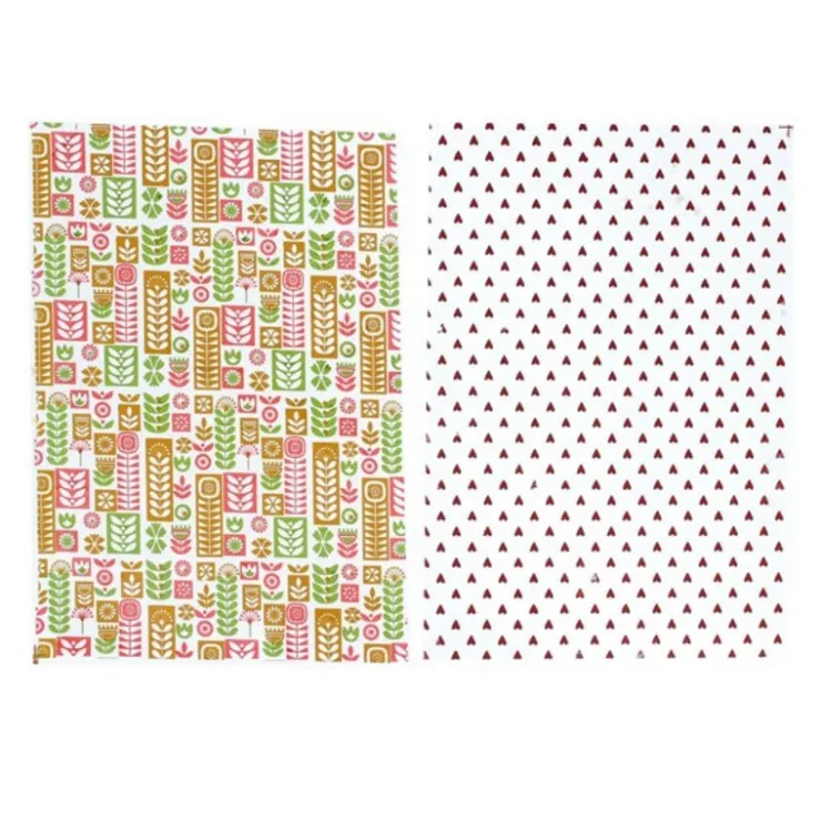 Feuilles transfert Scandinave et Coeurs assorties (x4)-Cerf Dellier Best