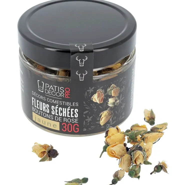 Fleurs séchées de roses jaunes 30 g-Cerf Dellier Hot