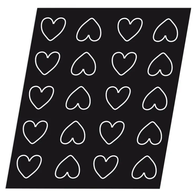 Flexipan 60x40 plaque de 20 coeurs 6,5x6 cm-Cerf Dellier