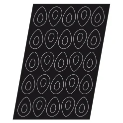 Flexipan 60x40 plaque de 25 demi-oeufs savarins 9,5x6 cm-Cerf Dellier Clearance