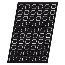 Flexipan 60x40 plaque de 60 hexagones 4,5x4 cm-Cerf Dellier