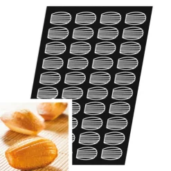 Flexipan 60x40 plaque de 40 madeleines 7,8x4,7 cm-Cerf Dellier Outlet
