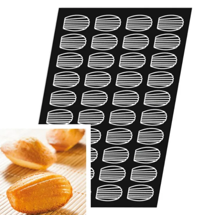 Flexipan 60x40 plaque de 40 madeleines 7,8x4,7 cm-Cerf Dellier Outlet