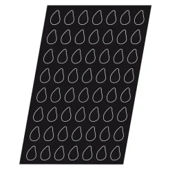 Flexipan 60x40 plaque de 56 mini-gouttes 5,2x3,2x2 cm-Cerf Dellier Hot