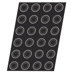 Flexipan 60x40 plaque de 24 ronds charmants 6,6 cm-Cerf Dellier Best