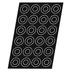 Flexipan 60x40 plaque de 24 tartelettes fond de pâte 8x2 cm-Cerf Dellier Discount