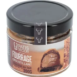 Fourrage croustillant au chocolat au lait et brisures de crêpes dentelles 200 g-Cerf Dellier New