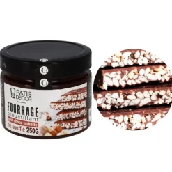 Fourrage croustillant goût choco-noisette riz soufflé - 250g-Cerf Dellier Sale