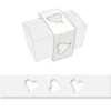 Fourreau motif cœur blanc pour ballotin 250g (x50)-Cerf Dellier New