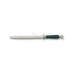 Fusil à aiguiser de boucher mèche ovale taillage fin 30 cm-Cerf Dellier New