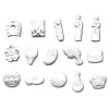 Fèves en plastique blanches assorties (x1000)-Cerf Dellier New