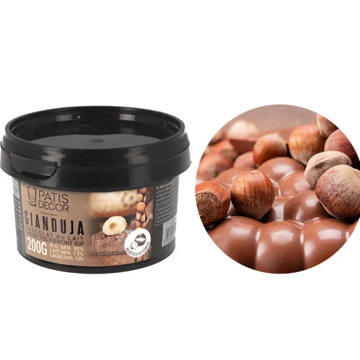 Gianduja Lait noisette du Piémont 200 g-Cerf Dellier Sale