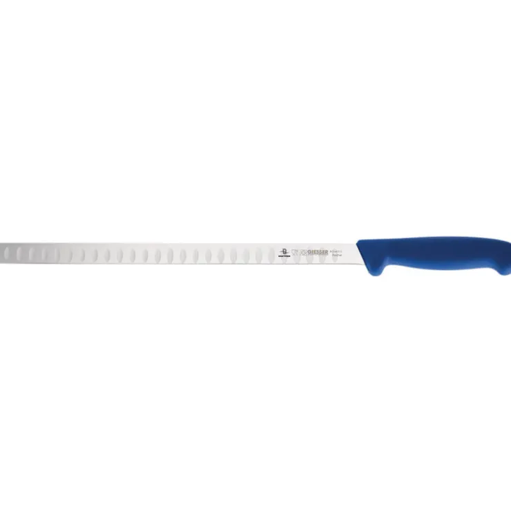 Giesser couteau à saumon alvéolé manche bleu 31 cm-Cerf Dellier Clearance
