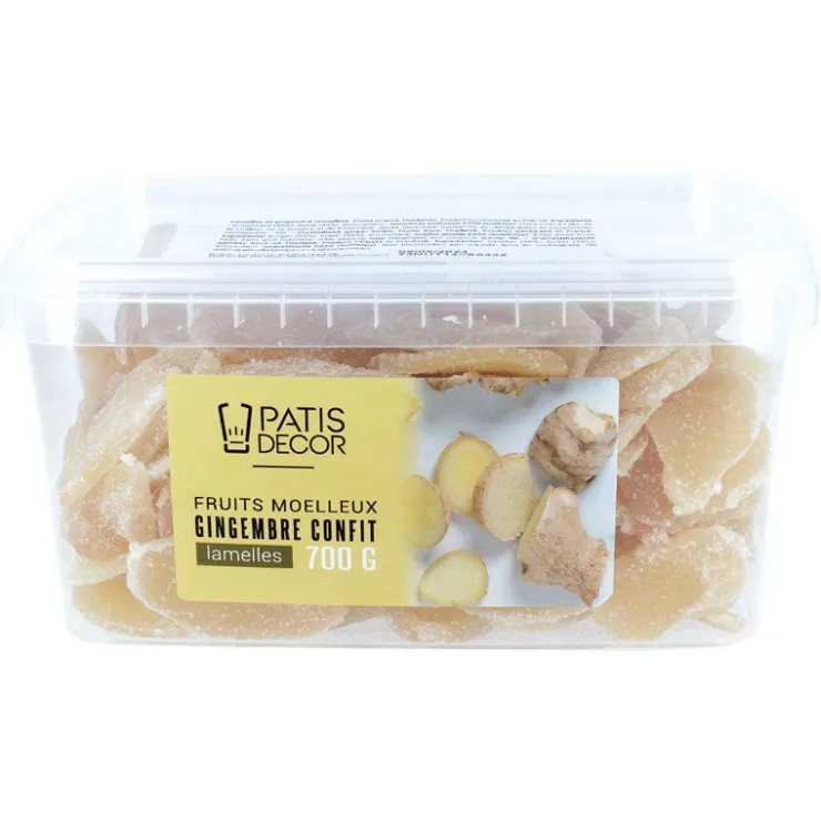 Gingembre confit en lamelles 700 g-Cerf Dellier