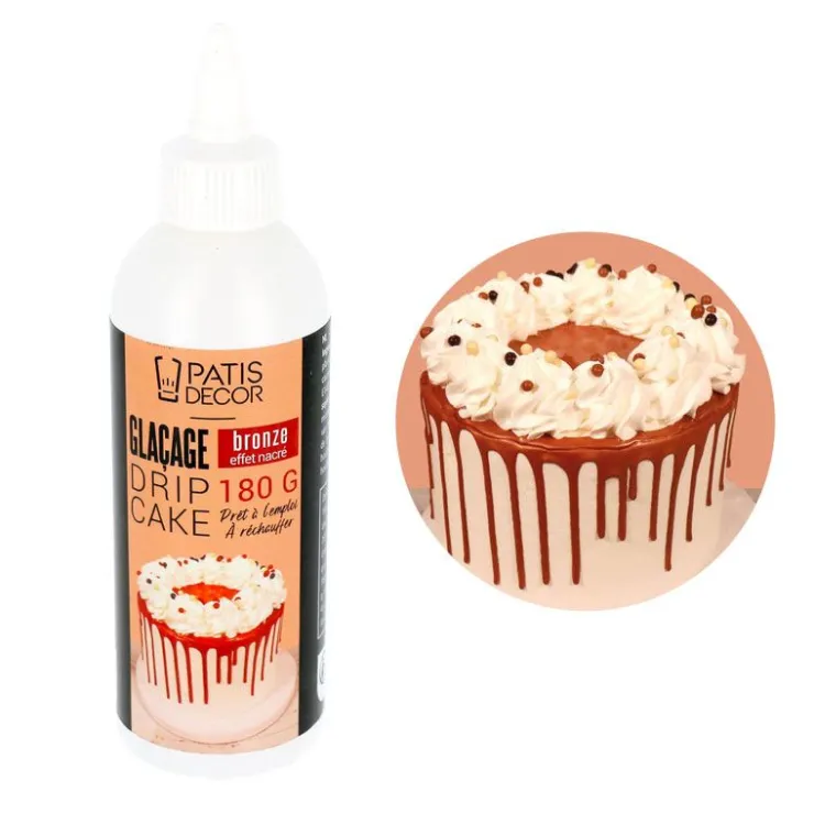 Glaçage pour drip cake bronze 180 g-Cerf Dellier Online