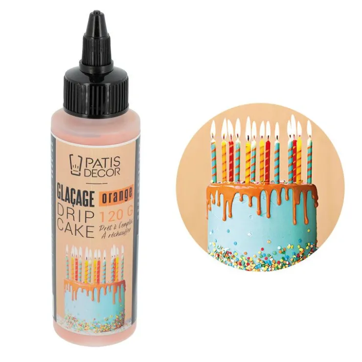 Glaçage pour drip cake orange 120 g-Cerf Dellier Hot