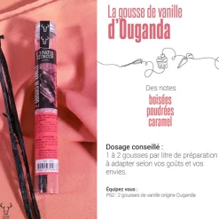 Gousse de Vanille Ouganda (x2)-Cerf Dellier Outlet