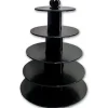 Grand présentoir cupcakes noir rond - hauteur 55 cm-Cerf Dellier Hot
