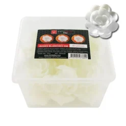 Grandes roses blanches en azyme (x40)-Cerf Dellier Hot