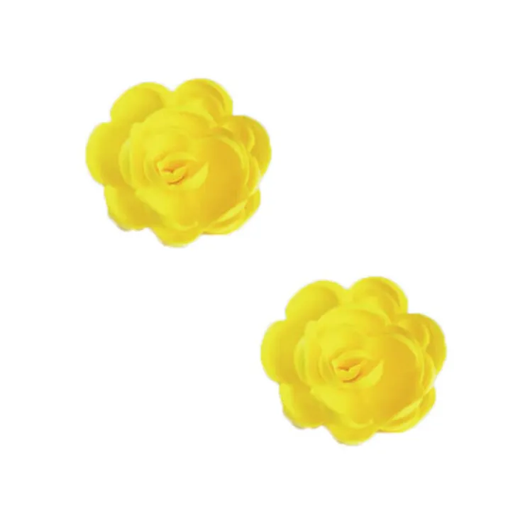 Grandes roses jaunes en azyme (x 6)-Cerf Dellier Sale