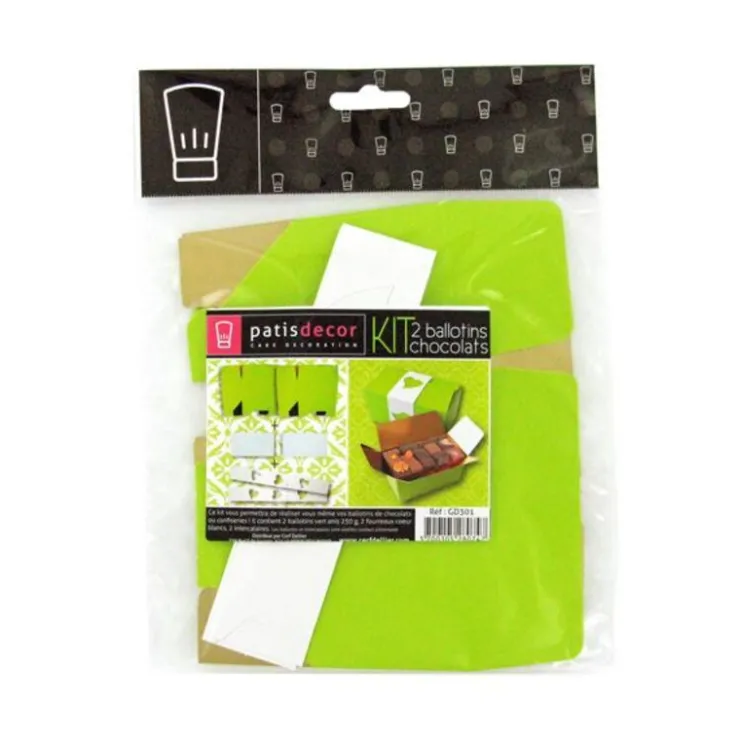 Kit Ballotin vert / blanc (x2)-Cerf Dellier Discount