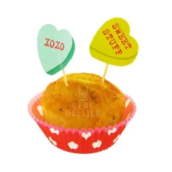 Kit déco cupcakes Coeurs Rouges-Cerf Dellier Sale