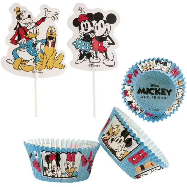 Kit déco cupcakes Mickey (x24)-Cerf Dellier Best