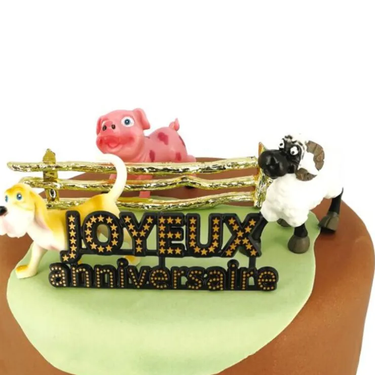 Kit décor Gâteau Animaux de la ferme-Cerf Dellier Online
