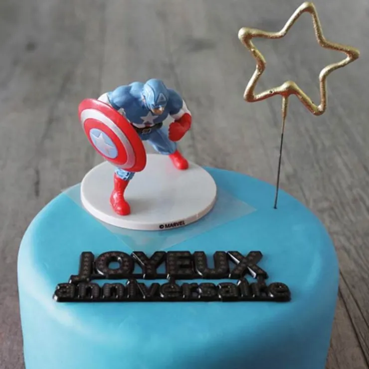 Kit décor gâteau Captain America-Cerf Dellier Outlet