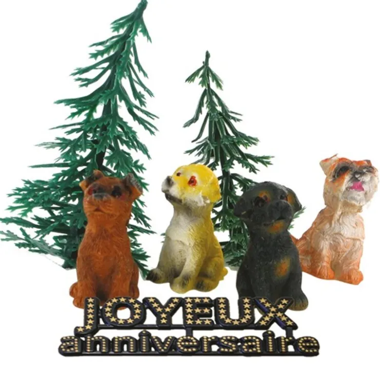 Kit décor Gâteau Chiens-Cerf Dellier