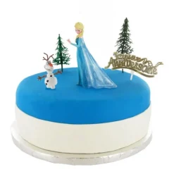 Kit décor gâteau Elsa et Olaf-Cerf Dellier New