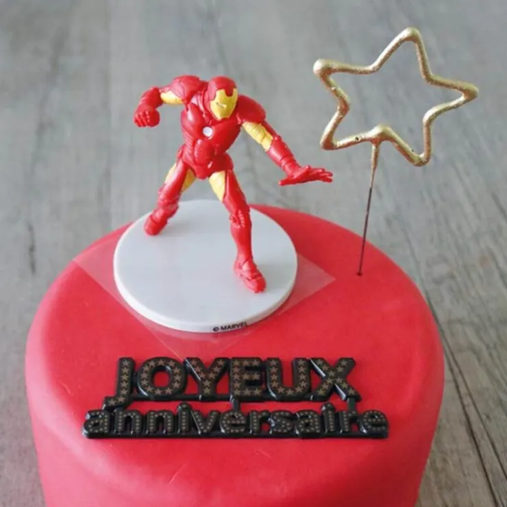 Kit décor gâteau Iron Man-Cerf Dellier Online