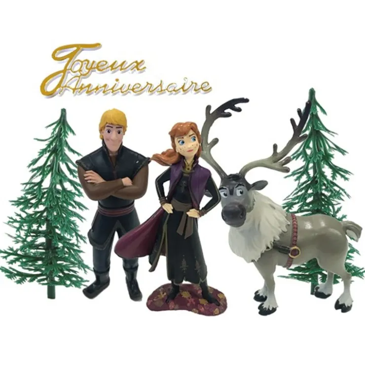 Kit décor gâteau La Reine des Neiges-Cerf Dellier Discount
