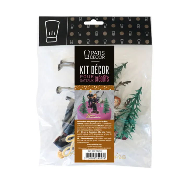 Kit décor gâteau La Reine des Neiges-Cerf Dellier Discount
