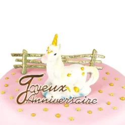 Kit Décor gâteau Licorne couchée-Cerf Dellier