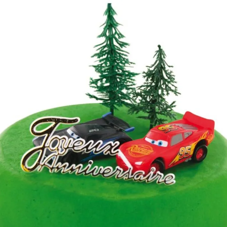 Kit décor gâteau voiture de course-Cerf Dellier Outlet