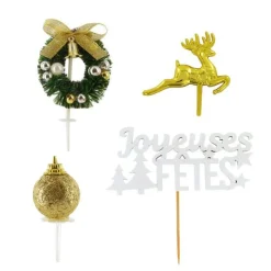 Kit décor Noël doré-Cerf Dellier Best