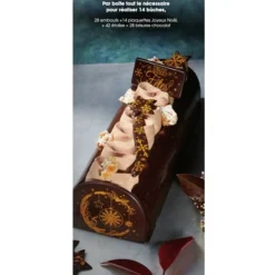 Kit décors de bûches en chocolat pour 14 bûches-Cerf Dellier Hot