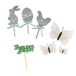 Kit décors de Pâques gris-Cerf Dellier Hot