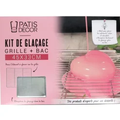 Kit de glaçage grille + bac 45 x 33 cm-Cerf Dellier Hot
