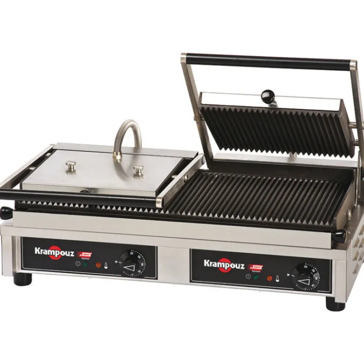 Krampouz grill fonte rainurée amovible double 3,76 KW-Cerf Dellier Best