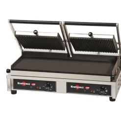 Krampouz grill fonte rainurée amovible double 3,76 KW-Cerf Dellier Best