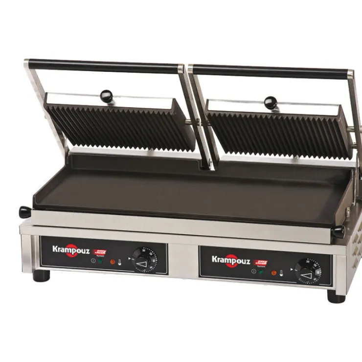 Krampouz grill fonte rainurée amovible double 3,76 KW-Cerf Dellier Best