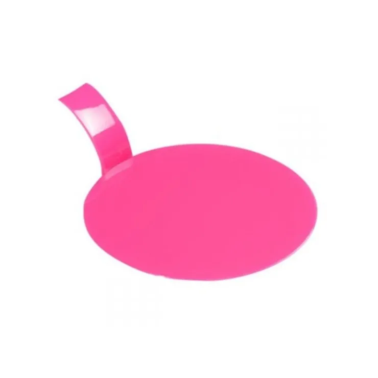 Languette ronde plastique fuchsia (x 100)-Cerf Dellier New