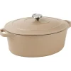 Le Chasseur cocotte ovale avec couvercle ""marron glacé"" 27 x 20 cm-Cerf Dellier Discount